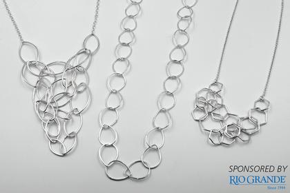 Necklaces by Liz Clark with Rio Grande logo