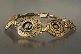 Boyd.Tan and Gold Bracelet