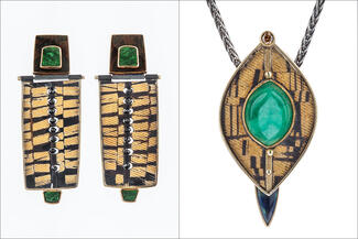Boyd.Green Earrings and Green Pendant