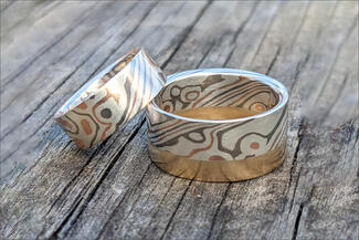 Burris.silver and gold rings