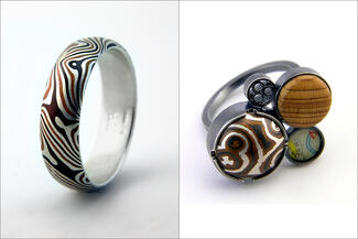 Burris.mokume rings