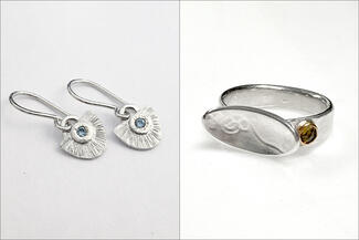 Evans.Earrings and Ring