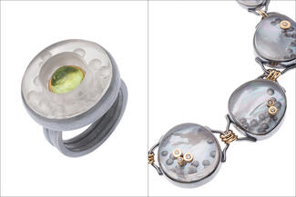 Gardner.silver and clear jewelry