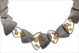 Gardner.silver necklace gold bubbles