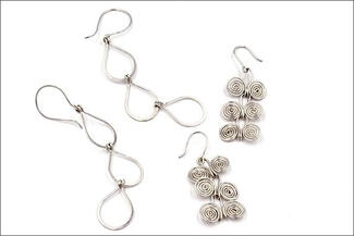 Glimp.Two Silver Earrings