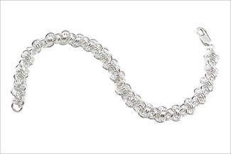Karen.One Screw Chain Bracelet in silver