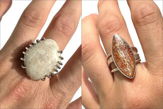 Keast.cab oblong and marque rings