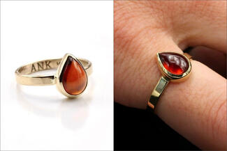 Keast.cab tear drop ring