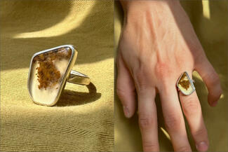 Keast.cab oblong trapezoid ring