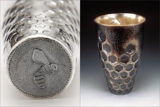 Lazure.silver honeycomb