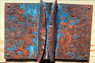 LewtonBrain.blue and copper patina