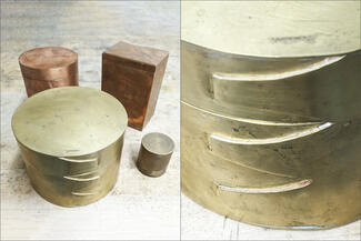 Moore.copper and brass patterned vessels