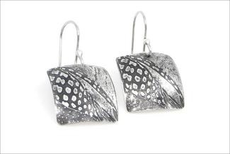 New.square silver earrings