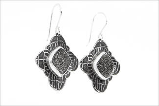 New.druzy bezel earrings