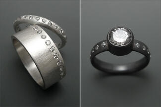 Pabon.Flush set rings