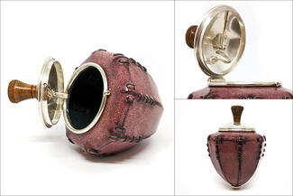 Quinn.hinged top purple container