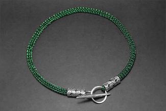 Raskin.Silver and Green Bracelet