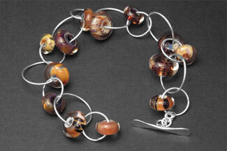 Raskin.Silver Bead Bracelet