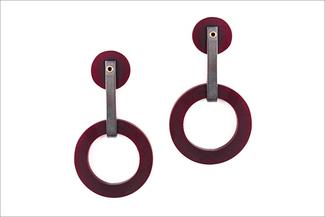 Shulman.riveted circle earrings