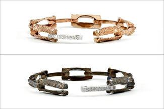 Vanaria.bike chain type bracelets dark and yellow