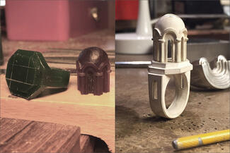 Veverka.wax domes and silver ring