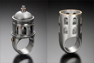 Veverka.silver sculpture rings