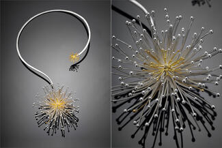 Werger.wire necklace puff