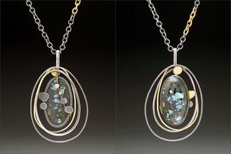 Werger.two oblong pendants