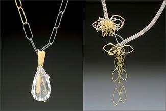Werger.clear stones pendants and leaf wire shapes