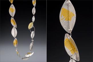 Werger.keumboo silve leaf necklace