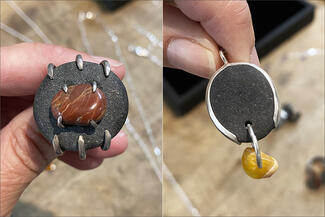 Keast.stone pendant and ring