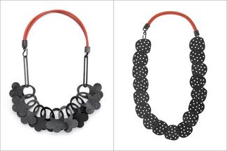 Leppo.red and black necklaces