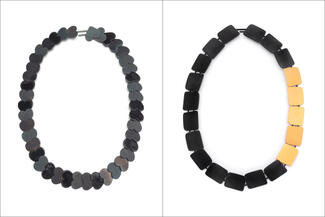 Leppo.gold and black necklaces