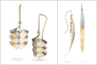 Redman.Two Silver and Gold Earrings