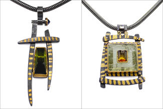 Boyd.pointy metal pendants