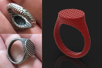 Hash.textured cad ring