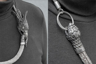 ItaEvans.woven close up bird and snake