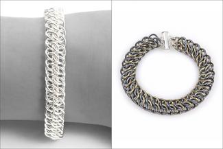 Karon.silver and dark bracelets