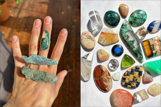 Keast.green stone and multi stones