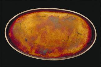 LewtonBrain.oval with redish patina