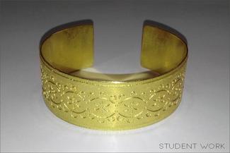 New.brass bracelet student work