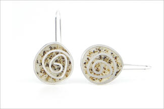 New.cream color resin earrings