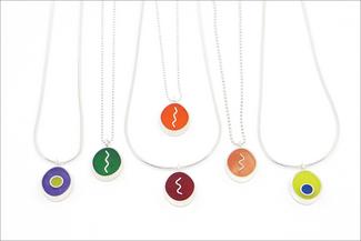 New.rainbow resin pendants