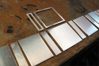 Pabon.silver rectangles with wire and sheet