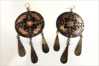 Pastel.copper earrings