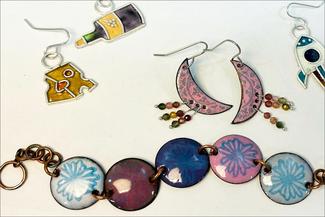 Pastel.enamel jewelry pieces in multiple colors