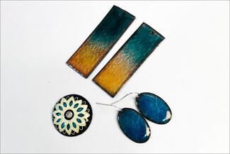 Pastel.textured enamel samples