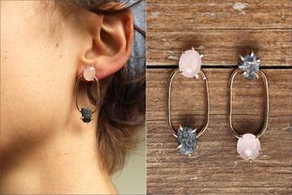 Pengelley.pink and purplish earrings