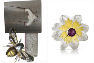 RedmanLyne.bee and flower and pancake die