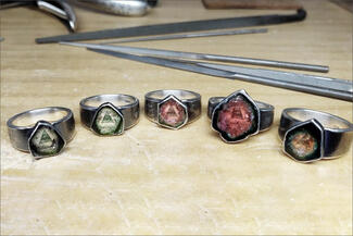 Vanaria.bezel set rings